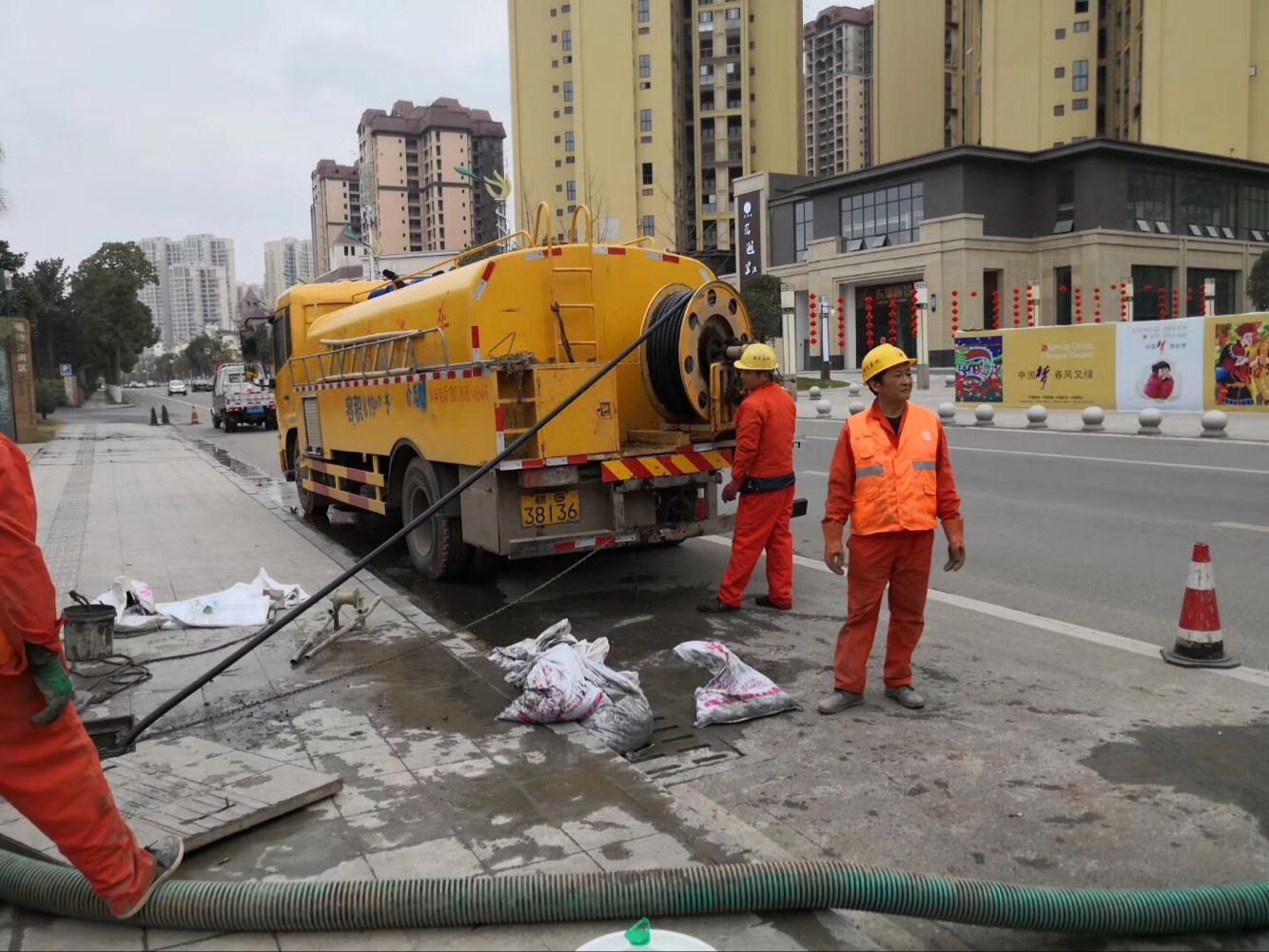 孙吴排污管道清淤-管道清洗